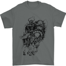 Odin the Viking on Horseback Valhalla Gods Mens T-Shirt Cotton Gildan Charcoal