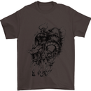 Odin the Viking on Horseback Valhalla Gods Mens T-Shirt Cotton Gildan Dark Chocolate