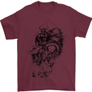 Odin the Viking on Horseback Valhalla Gods Mens T-Shirt Cotton Gildan Maroon