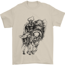 Odin the Viking on Horseback Valhalla Gods Mens T-Shirt Cotton Gildan Sand