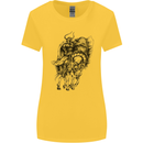Odin the Viking on Horseback Valhalla Gods Womens Wider Cut T-Shirt Yellow