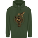 Odins Celtic Raven Viking Thor Ragnar Norse Childrens Kids Hoodie Forest Green