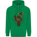 Odins Celtic Raven Viking Thor Ragnar Norse Childrens Kids Hoodie Irish Green