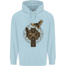 Odins Celtic Raven Viking Thor Ragnar Norse Childrens Kids Hoodie Light Blue