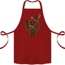 Odins Celtic Raven Viking Thor Ragnar Norse Cotton Apron 100% Organic Maroon