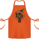 Odins Celtic Raven Viking Thor Ragnar Norse Cotton Apron 100% Organic Orange