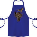 Odins Celtic Raven Viking Thor Ragnar Norse Cotton Apron 100% Organic Royal Blue