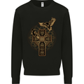 Odins Celtic Raven Viking Thor Ragnar Norse Kids Sweatshirt Jumper Black