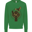 Odins Celtic Raven Viking Thor Ragnar Norse Kids Sweatshirt Jumper Irish Green