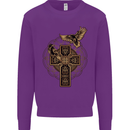 Odins Celtic Raven Viking Thor Ragnar Norse Kids Sweatshirt Jumper Purple