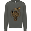Odins Celtic Raven Viking Thor Ragnar Norse Kids Sweatshirt Jumper Storm Grey
