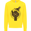 Odins Celtic Raven Viking Thor Ragnar Norse Kids Sweatshirt Jumper Yellow