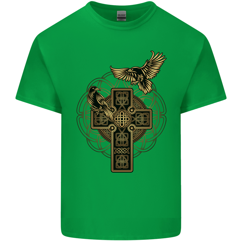 Odins Celtic Raven Viking Thor Ragnar Norse Kids T-Shirt Childrens Irish Green