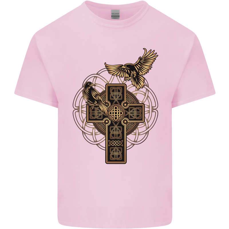 Odins Celtic Raven Viking Thor Ragnar Norse Kids T-Shirt Childrens Light Pink