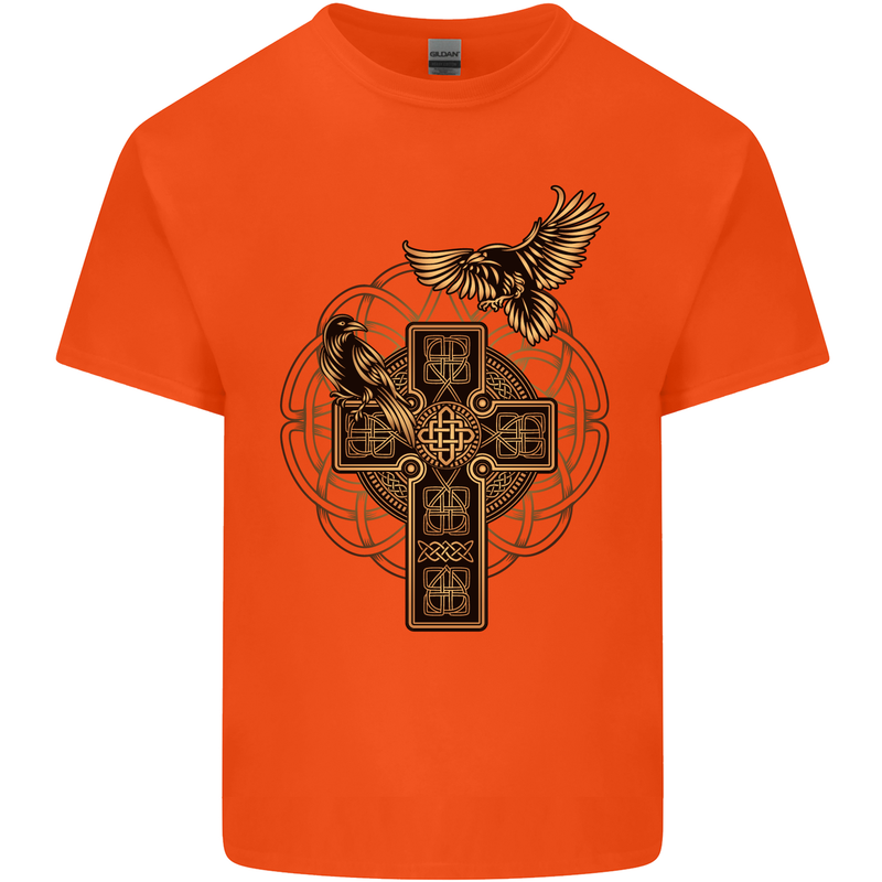 Odins Celtic Raven Viking Thor Ragnar Norse Kids T-Shirt Childrens Orange