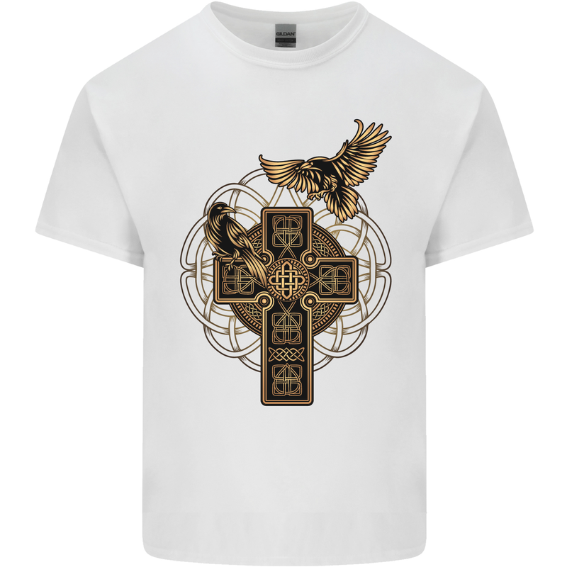 Odins Celtic Raven Viking Thor Ragnar Norse Kids T-Shirt Childrens White