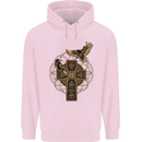 Odins Celtic Raven Viking Thor Ragnar Norse Mens 80% Cotton Hoodie Light Pink