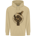 Odins Celtic Raven Viking Thor Ragnar Norse Mens 80% Cotton Hoodie Sand
