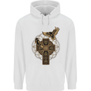 Odins Celtic Raven Viking Thor Ragnar Norse Mens 80% Cotton Hoodie White