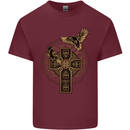 Odins Celtic Raven Viking Thor Ragnar Norse Mens Cotton T-Shirt Tee Top Maroon