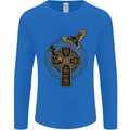 Odins Celtic Raven Viking Thor Ragnar Norse Mens Long Sleeve T-Shirt Royal Blue