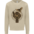 Odins Celtic Raven Viking Thor Ragnar Norse Mens Sweatshirt Jumper Sand