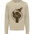 Odins Celtic Raven Viking Thor Ragnar Norse Mens Sweatshirt Jumper Sand