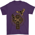 Odins Celtic Raven Viking Thor Ragnar Norse Mens T-Shirt Cotton Gildan Purple