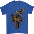 Odins Celtic Raven Viking Thor Ragnar Norse Mens T-Shirt Cotton Gildan Royal Blue