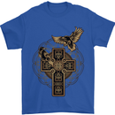 Odins Celtic Raven Viking Thor Ragnar Norse Mens T-Shirt Cotton Gildan Royal Blue