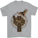 Odins Celtic Raven Viking Thor Ragnar Norse Mens T-Shirt Cotton Gildan Sports Grey