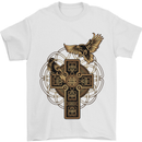 Odins Celtic Raven Viking Thor Ragnar Norse Mens T-Shirt Cotton Gildan White