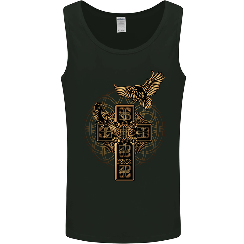 Odins Celtic Raven Viking Thor Ragnar Norse Mens Vest Tank Top Black
