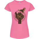 Odins Celtic Raven Viking Thor Ragnar Norse Womens Petite Cut T-Shirt Azalea