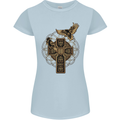 Odins Celtic Raven Viking Thor Ragnar Norse Womens Petite Cut T-Shirt Light Blue