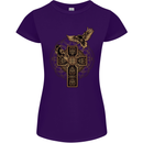 Odins Celtic Raven Viking Thor Ragnar Norse Womens Petite Cut T-Shirt Purple