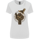 Odins Celtic Raven Viking Thor Ragnar Norse Womens Wider Cut T-Shirt White