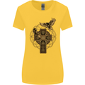 Odins Celtic Raven Viking Thor Ragnar Norse Womens Wider Cut T-Shirt Yellow