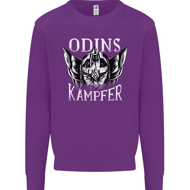 Odins Kampfer Vikings Kids Sweatshirt Jumper Purple