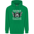Odins Kampfer Vikings Mens 80% Cotton Hoodie Irish Green