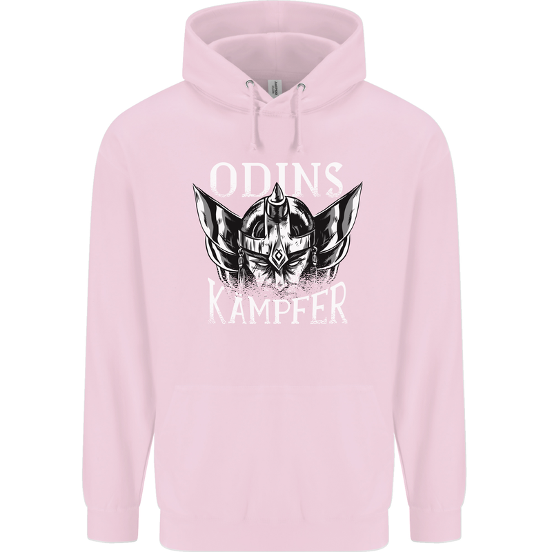 Odins Kampfer Vikings Mens 80% Cotton Hoodie Light Pink