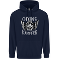 Odins Kampfer Vikings Mens 80% Cotton Hoodie Navy Blue