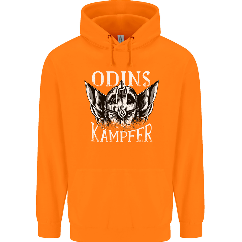 Odins Kampfer Vikings Mens 80% Cotton Hoodie Orange