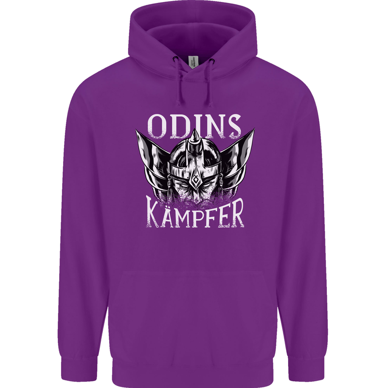 Odins Kampfer Vikings Mens 80% Cotton Hoodie Purple