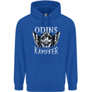 Odins Kampfer Vikings Mens 80% Cotton Hoodie Royal Blue
