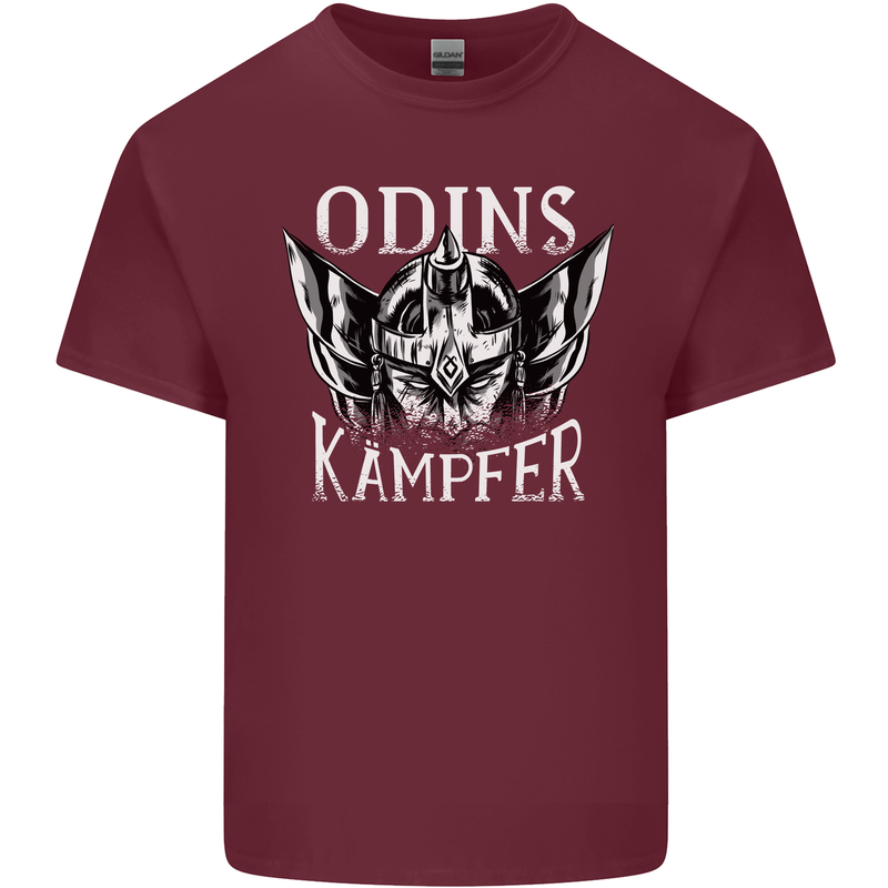 Odins Kampfer Vikings Mens Cotton T-Shirt Tee Top Maroon