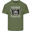 Odins Kampfer Vikings Mens Cotton T-Shirt Tee Top Military Green