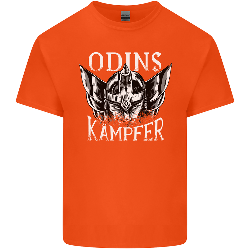 Odins Kampfer Vikings Mens Cotton T-Shirt Tee Top Orange