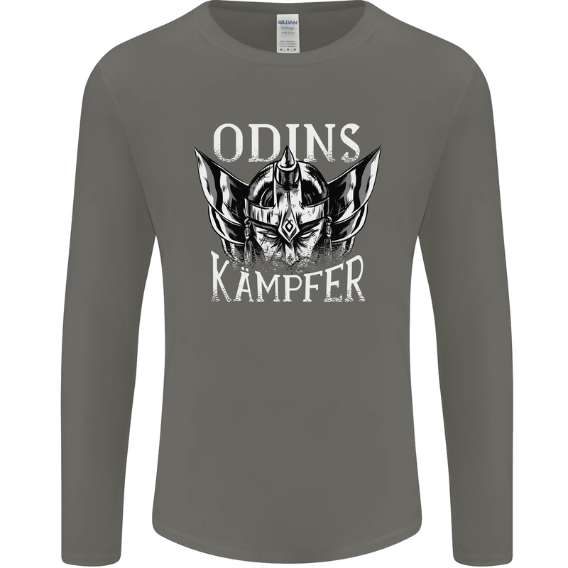 Odins Kampfer Vikings Mens Long Sleeve T-Shirt Charcoal