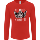 Odins Kampfer Vikings Mens Long Sleeve T-Shirt Red